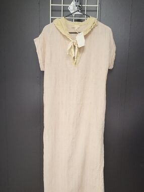 NWT, Hem & Thread Cream Maxi Shift Dress, SIZE S